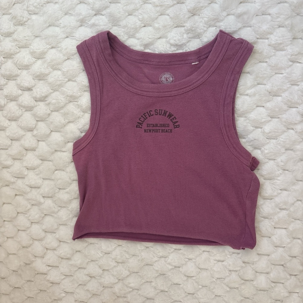 PacSun Mauve Sleeveless Crop Top